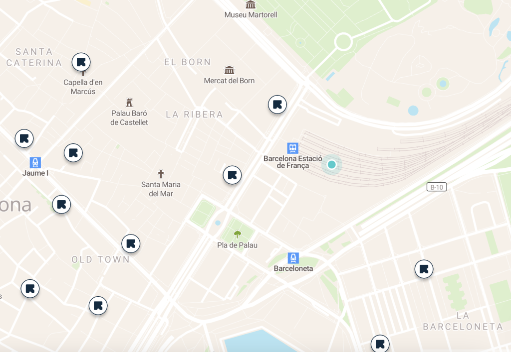 Barcelona França luggage storage map